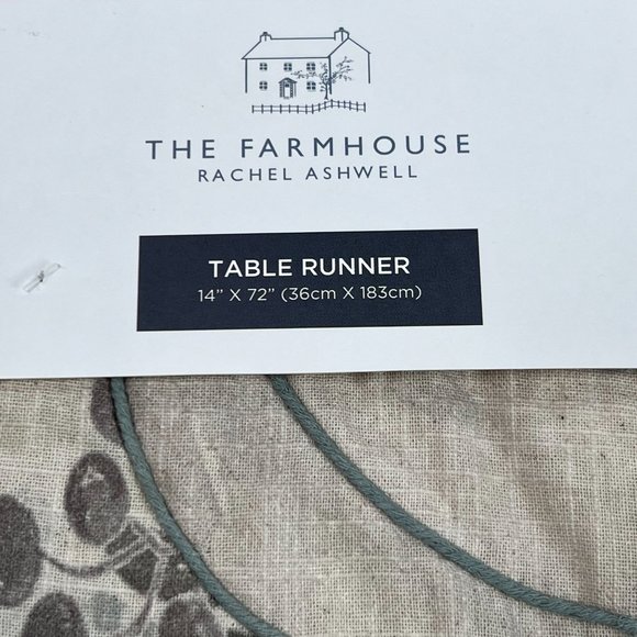 Rachel Ashwell Fall Pumpkin Table Runner Autumn Theme‎ The Farmhouse 14" x 72" - Picture 4 of 13